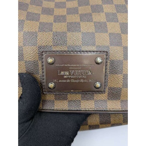 Pre-Owned Louis Vuitton Damier Ebene MM Brooklyn Messenger Bag Brown - Picture 12 of 16